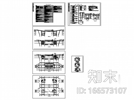 某企业现代型大门建筑施工图cad施工图下载【ID:166573107】