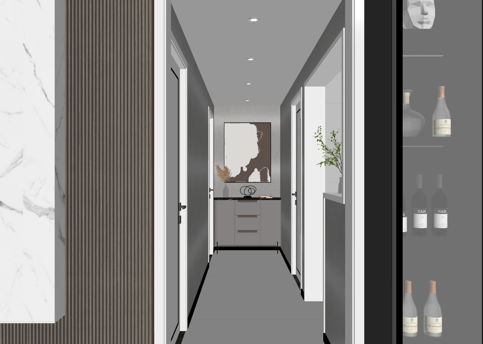 现代玄关3D模型下载【ID:1214695040】