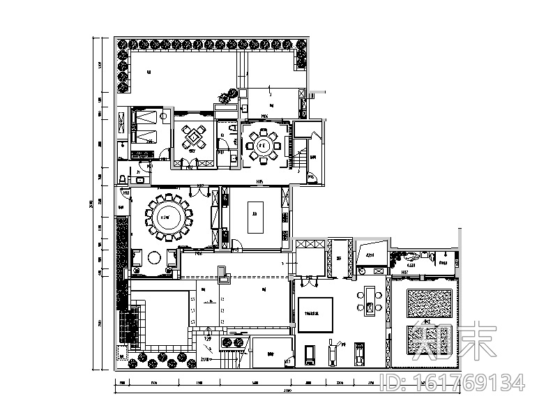 南康刘府三层别墅设计施工图（附效果图）cad施工图下载【ID:161769134】