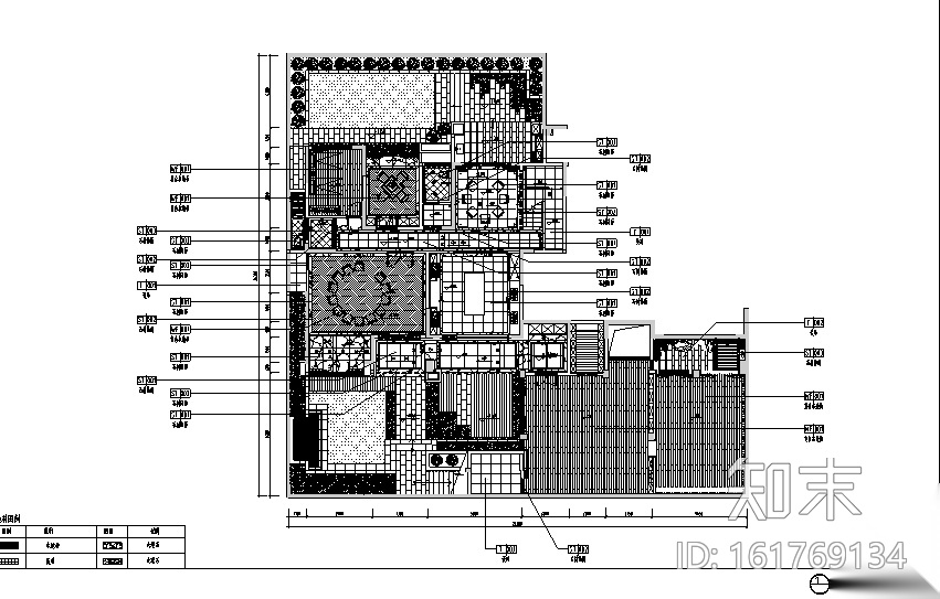 南康刘府三层别墅设计施工图（附效果图）cad施工图下载【ID:161769134】