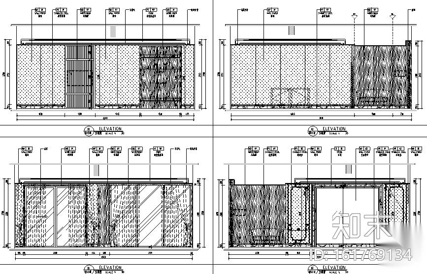 南康刘府三层别墅设计施工图（附效果图）cad施工图下载【ID:161769134】