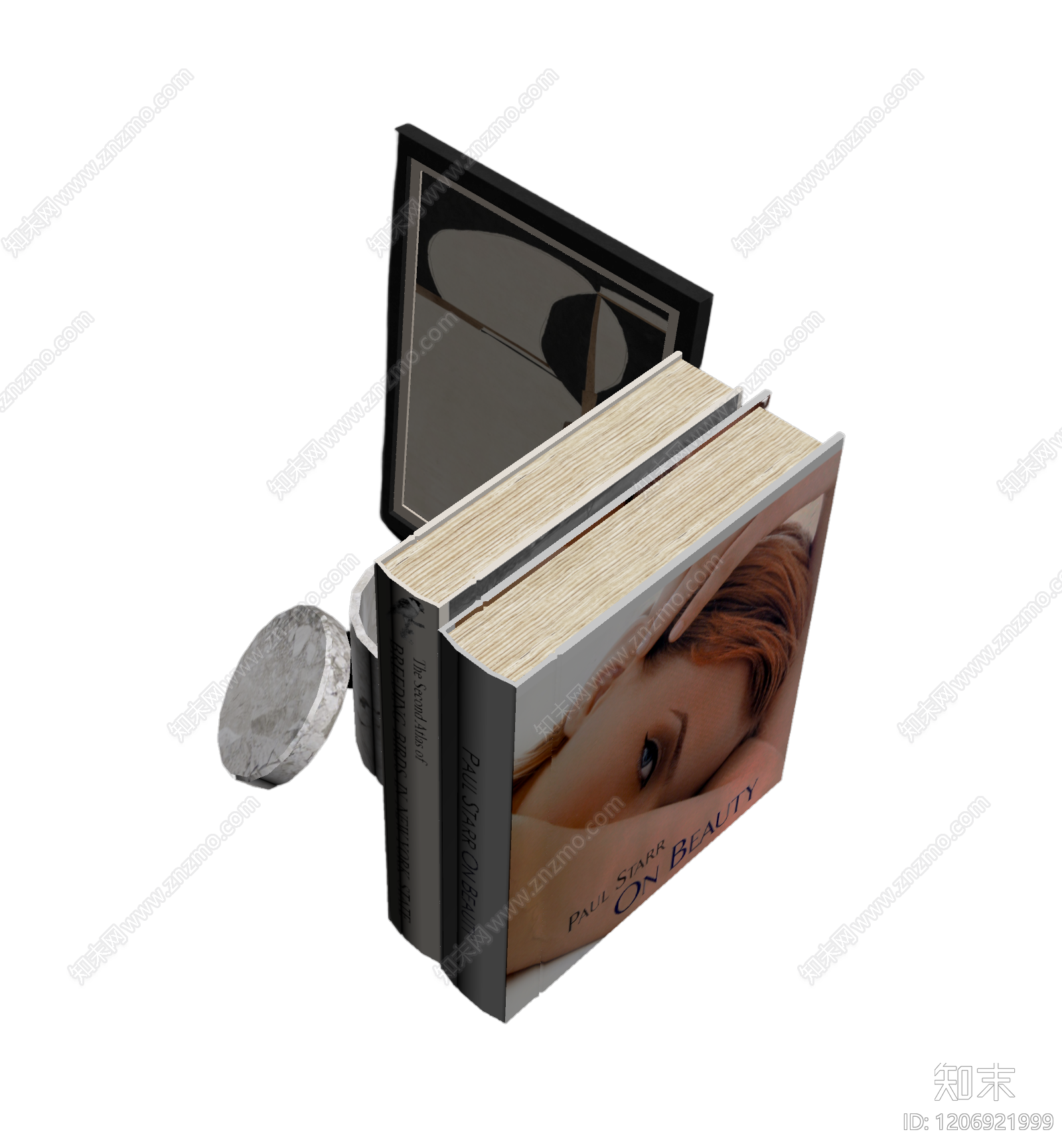 书籍与装饰画组合3D模型下载【ID:1206921999】