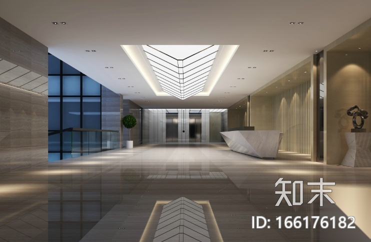 [山东]现代风格写字楼办公空间设计施工图（附效果图+...施工图下载【ID:166176182】