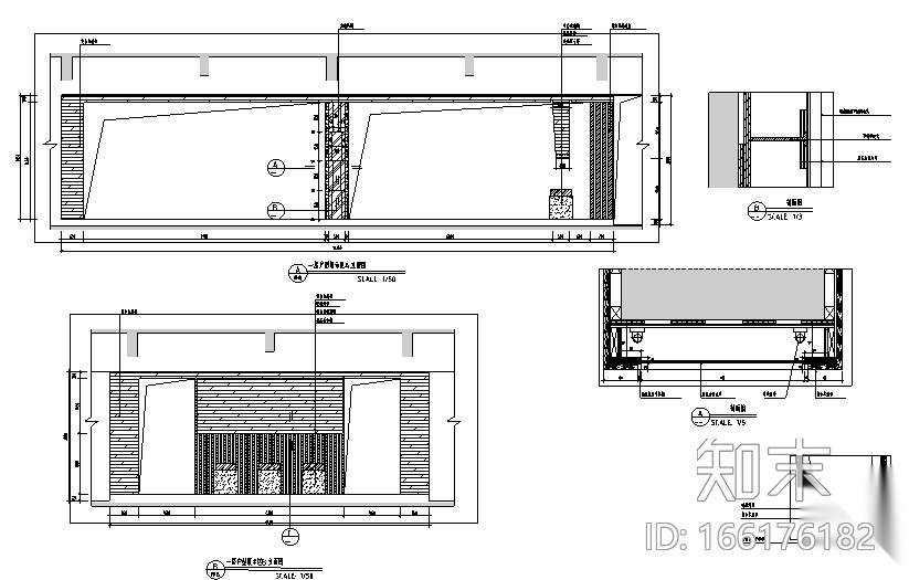 [山东]现代风格写字楼办公空间设计施工图（附效果图+...cad施工图下载【ID:166176182】