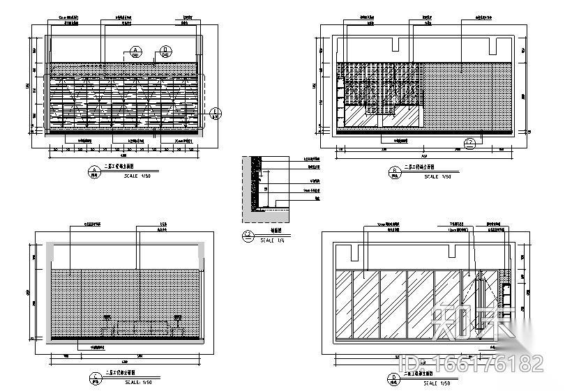 [山东]现代风格写字楼办公空间设计施工图（附效果图+...cad施工图下载【ID:166176182】