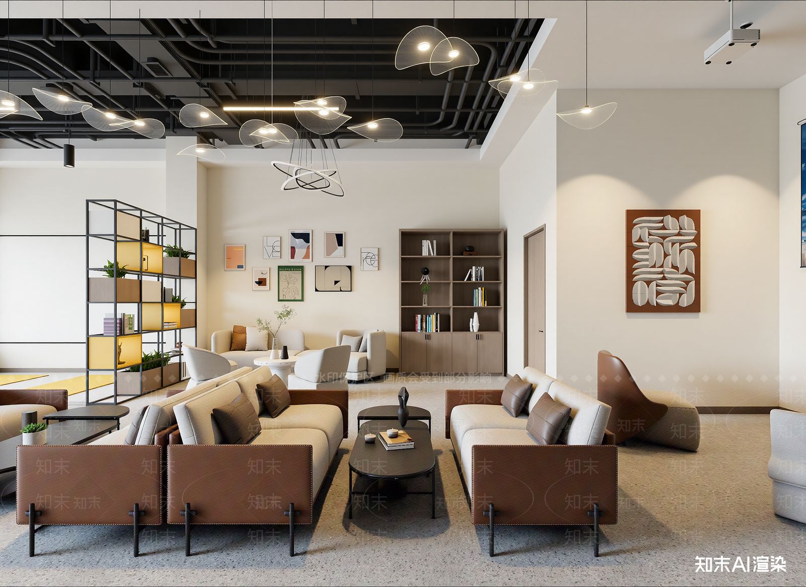 现代接待室3D模型下载【ID:1214282562】