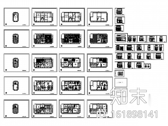 温馨四层别墅室内装修图cad施工图下载【ID:161898141】