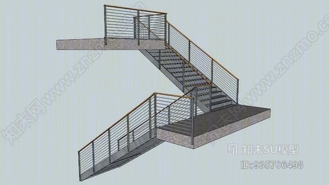 商业级楼梯SU模型下载【ID:935706498】