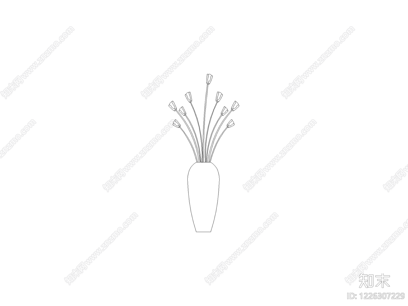 摆件cad施工图下载【ID:1226307229】
