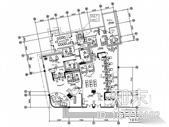 [北京]股份制商业综合金融机构装修施工图cad施工图下载【ID:161718102】