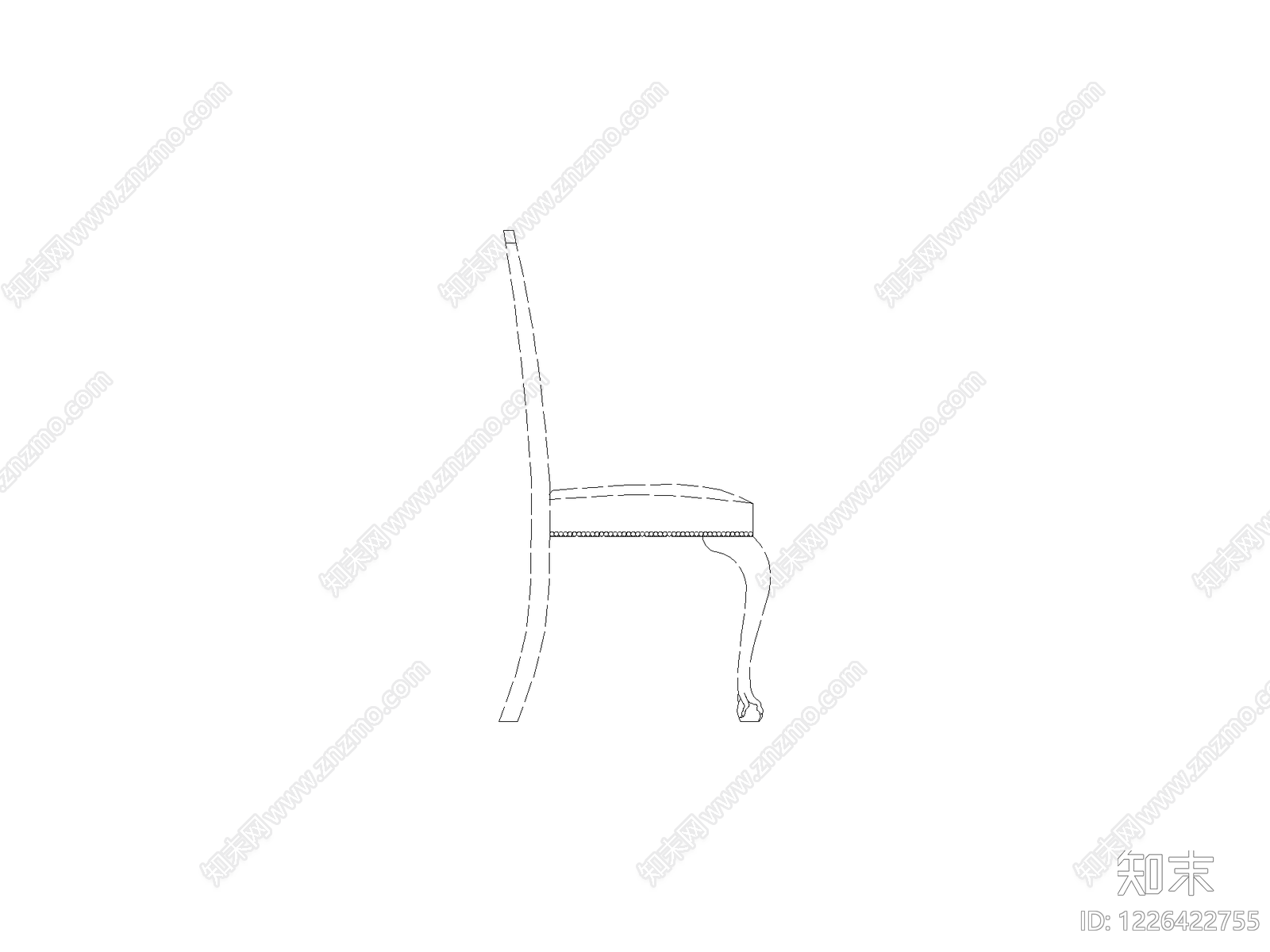 椅子cad施工图下载【ID:1226422755】