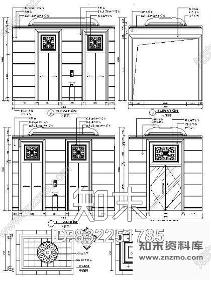 图块/节点电梯间立面Ⅱ施工图下载【ID:832251785】