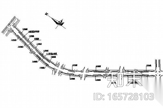 [江西]某工业园区主干道景观改造施工图cad施工图下载【ID:165728103】