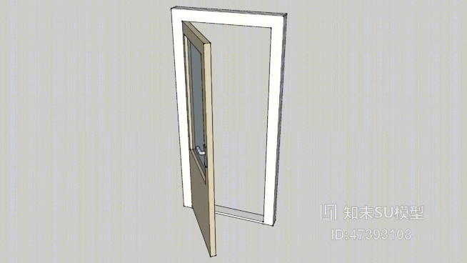 单开门SU模型下载【ID:217923384】