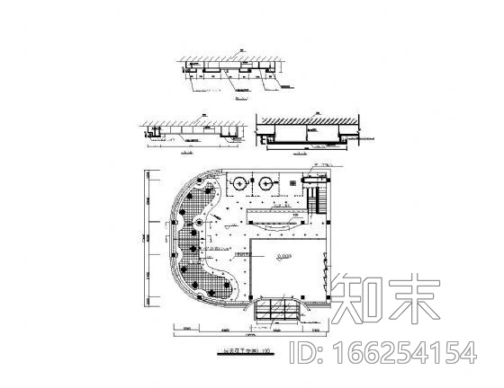 售楼中心吊顶详图cad施工图下载【ID:166254154】