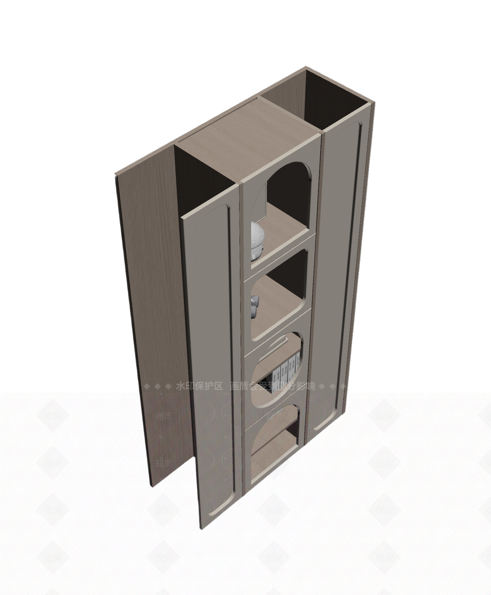 装饰格储物柜3D模型下载【ID:1206196603】