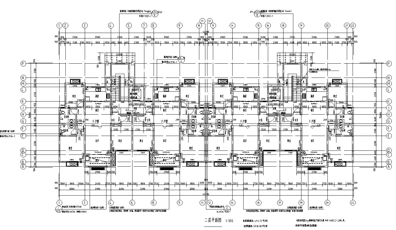 现代风安置房住宅建筑施工图（2019|11栋）施工图下载【ID:165623188】