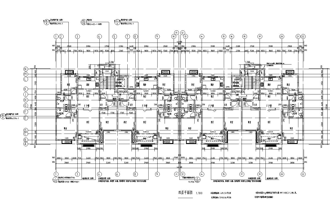 现代风安置房住宅建筑施工图（2019|11栋）施工图下载【ID:165623188】