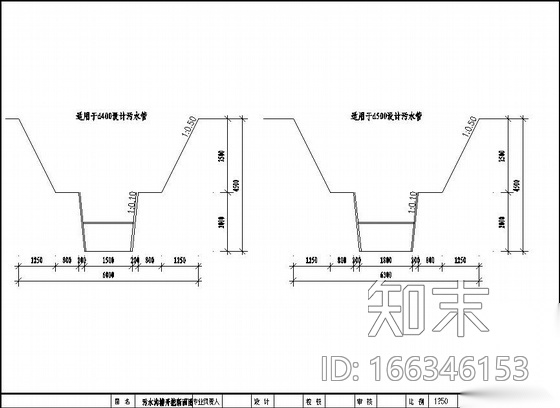 [郑州]某次干路市政污水雨水图纸cad施工图下载【ID:166346153】