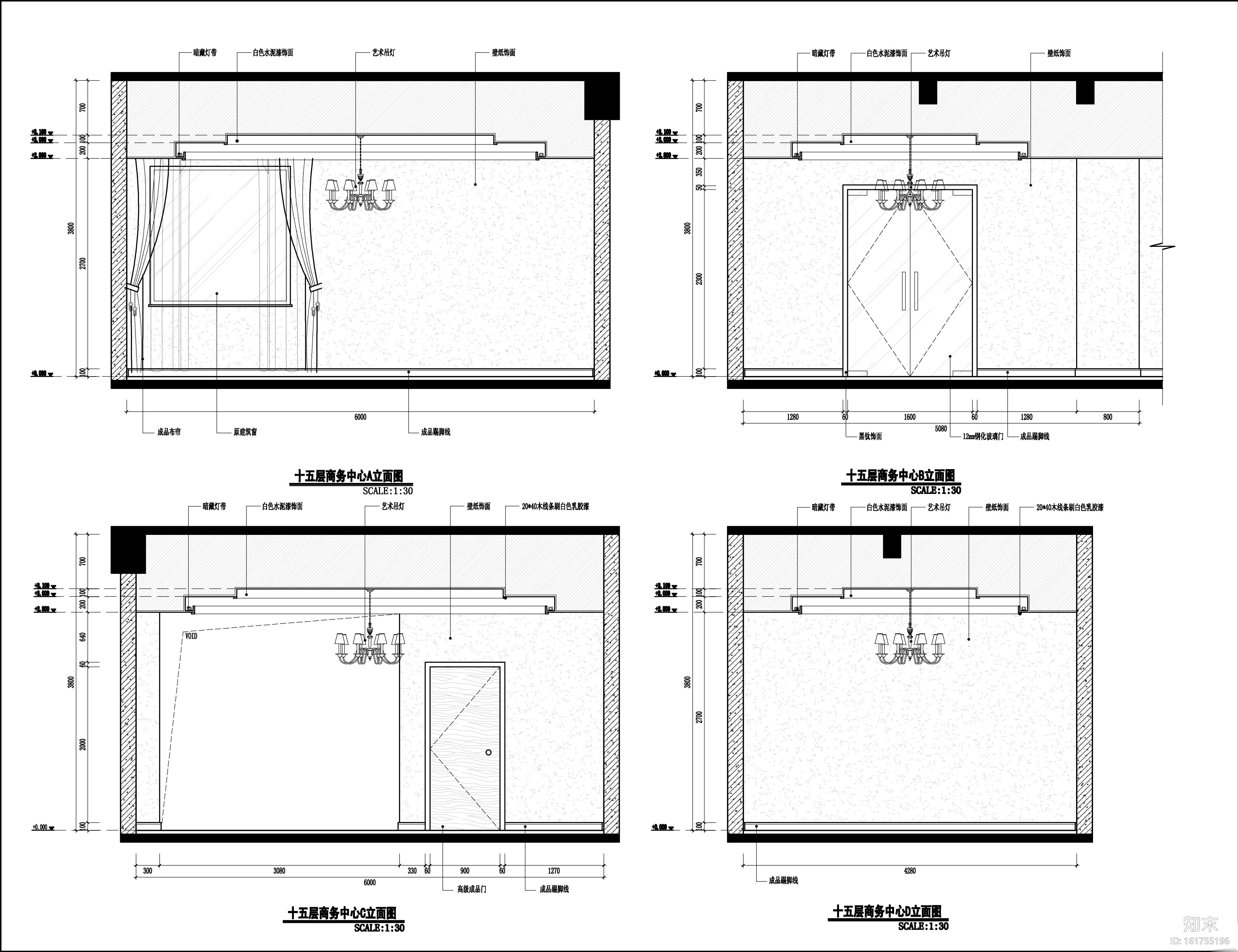 [福建]品川-福州新濠酒店全套设计资料丨公区+客房CAD施...cad施工图下载【ID:161755196】