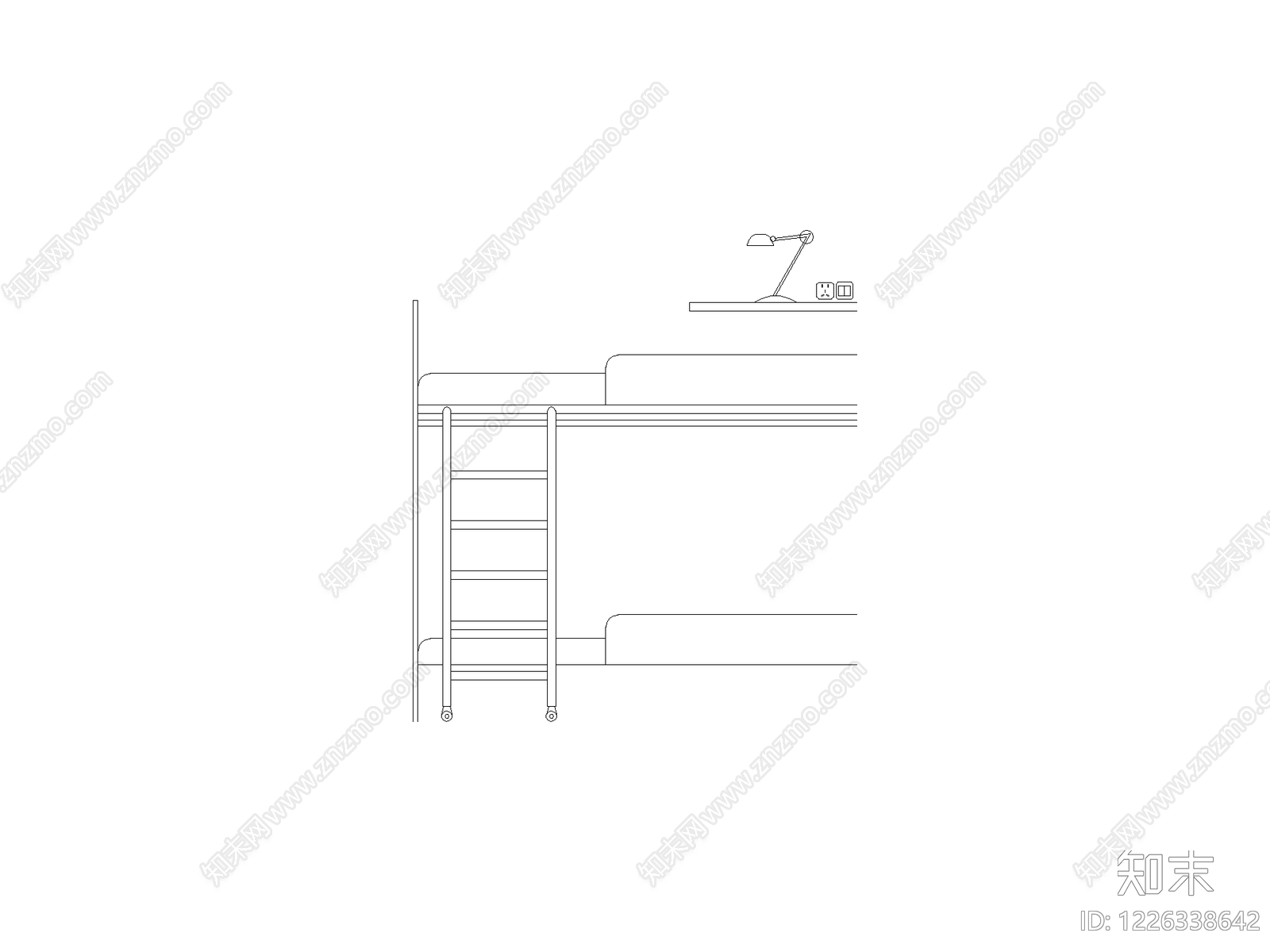 现代床CAD图纸