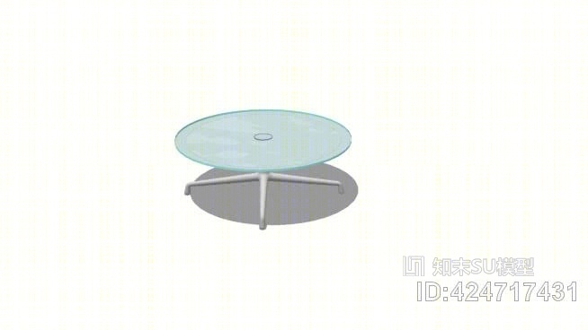 Couthess，SW1，低会议桌，偶尔，圆形，格拉斯，42x15SU模型下载【ID:424717431】