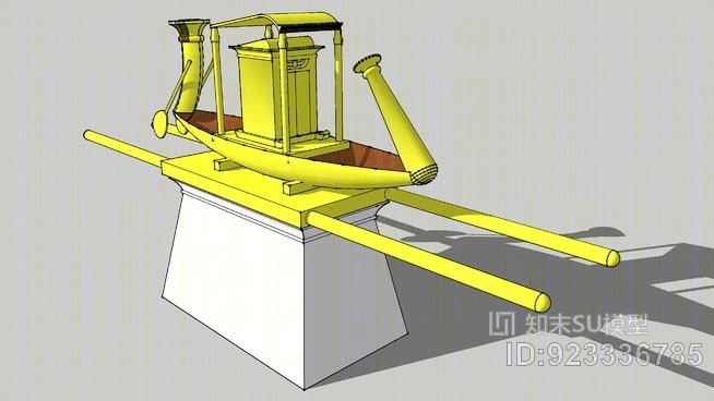 仪式埃及船SU模型下载【ID:923336785】