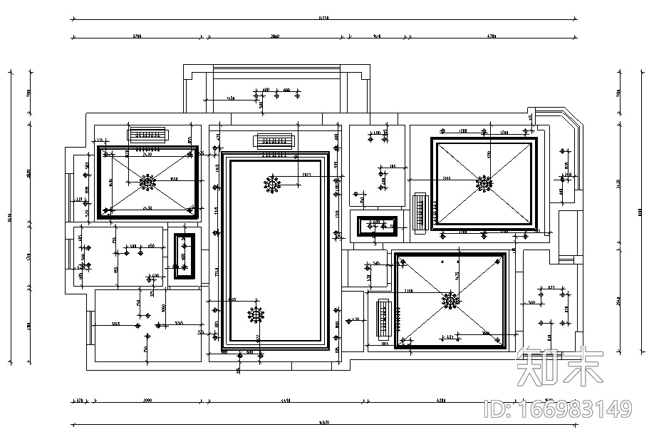 [江苏]美式风格A户型样板房设计施工图（附效果图）cad施工图下载【ID:166983149】