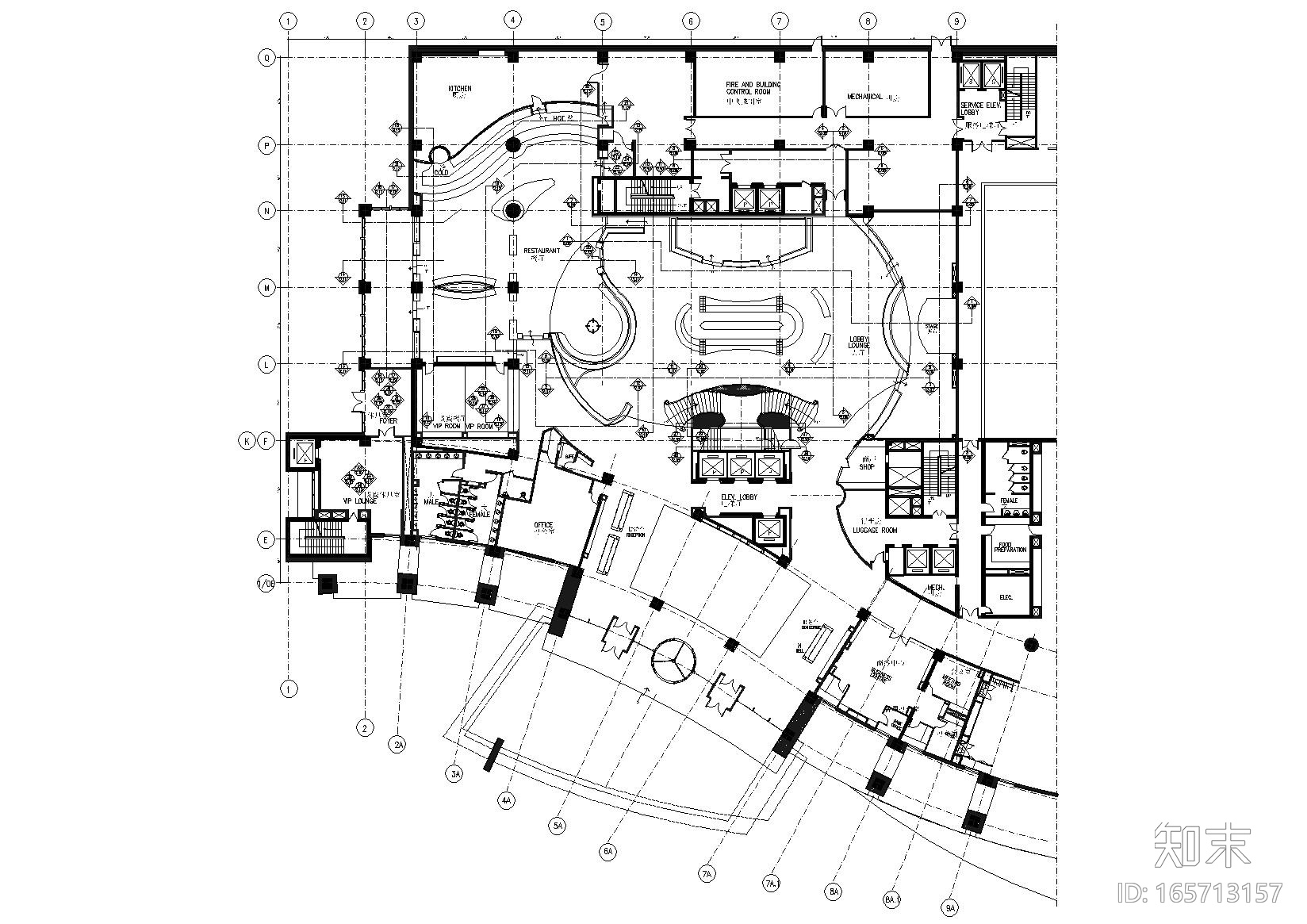 [天津]万丽泰达五星酒店装饰工程设计施工图cad施工图下载【ID:165713157】