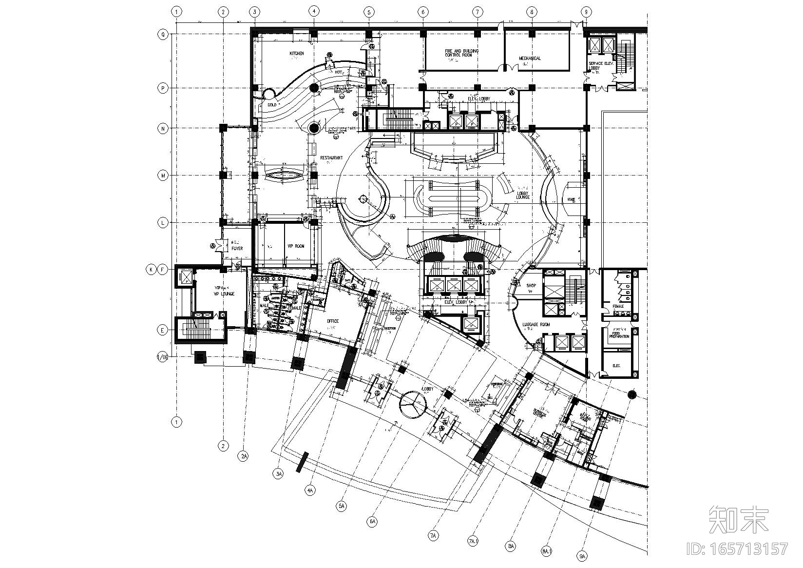 [天津]万丽泰达五星酒店装饰工程设计施工图cad施工图下载【ID:165713157】