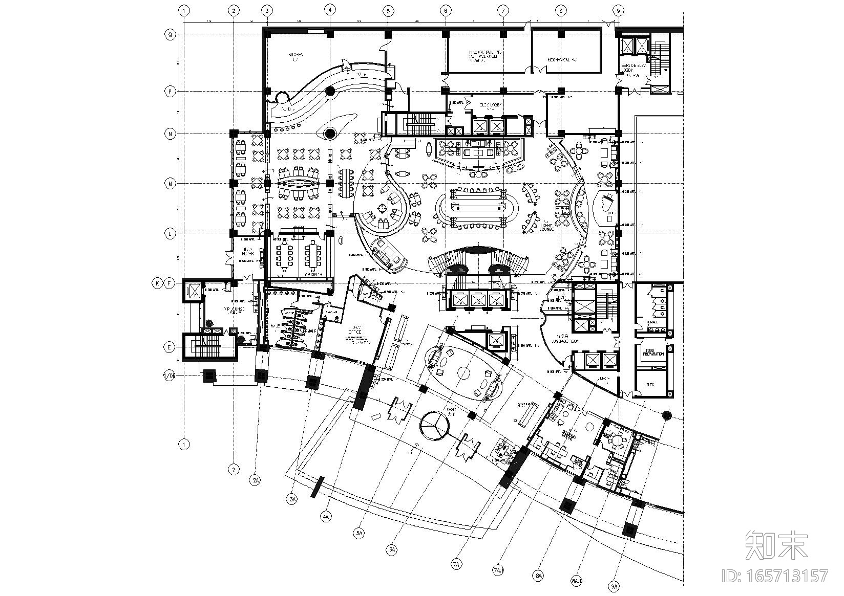 [天津]万丽泰达五星酒店装饰工程设计施工图cad施工图下载【ID:165713157】
