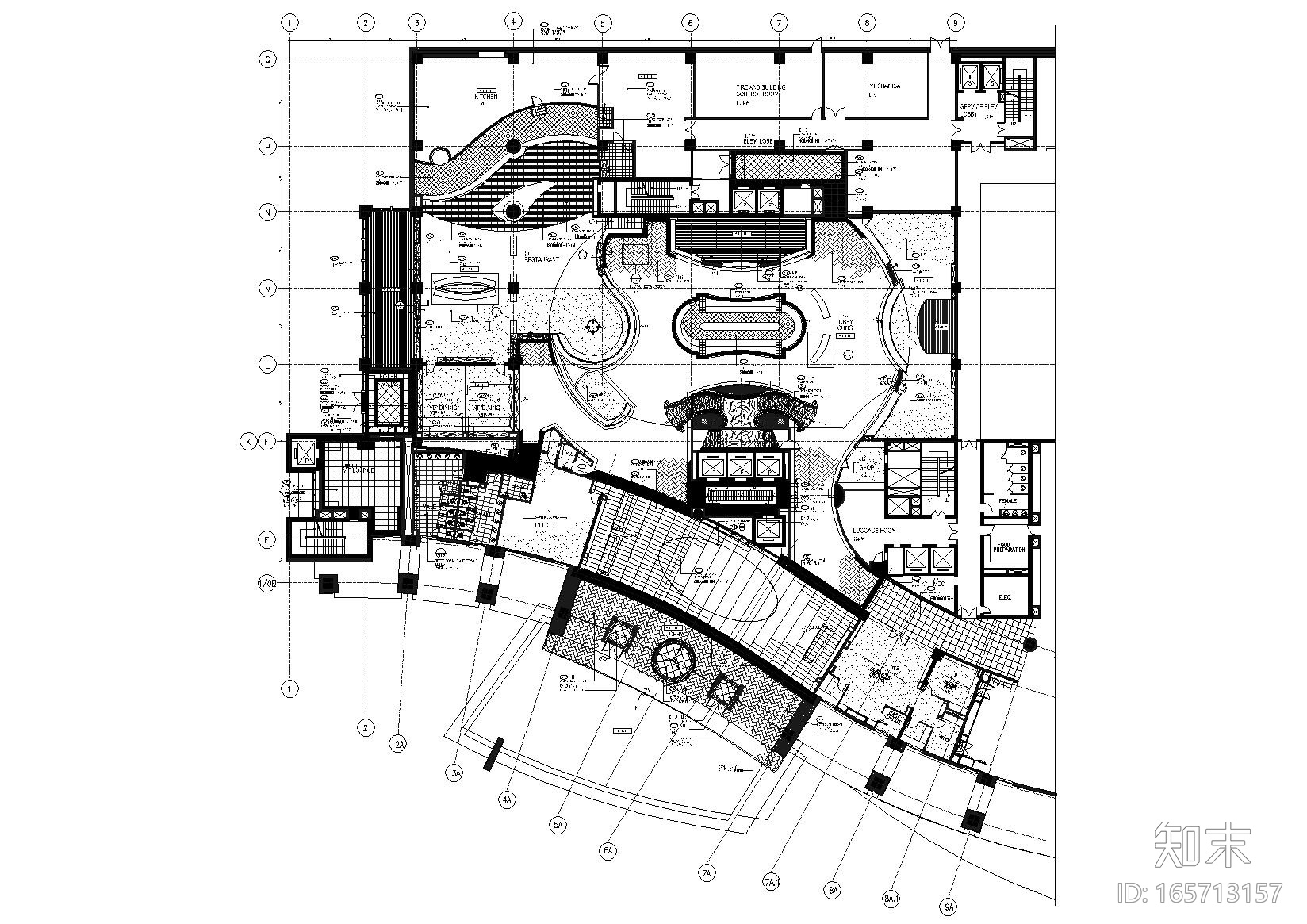 [天津]万丽泰达五星酒店装饰工程设计施工图cad施工图下载【ID:165713157】