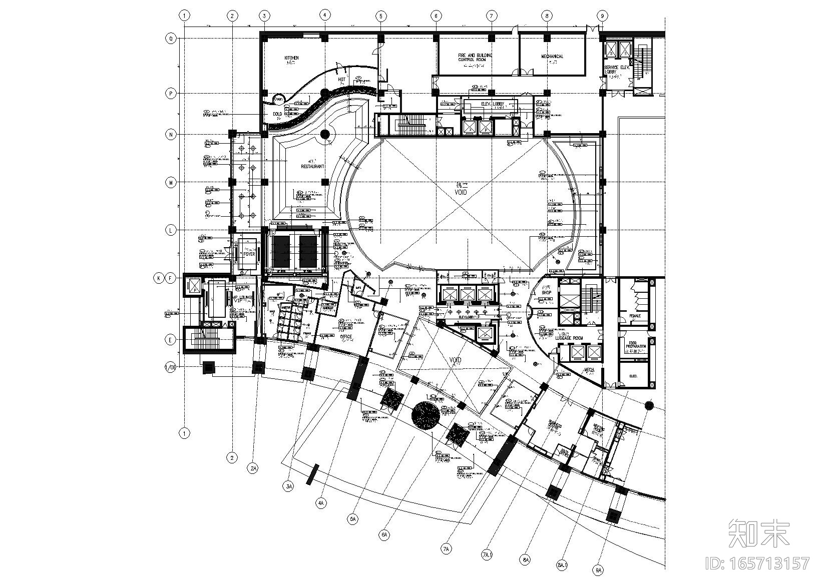 [天津]万丽泰达五星酒店装饰工程设计施工图cad施工图下载【ID:165713157】