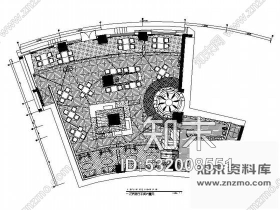 施工图现代大厦酒店西餐厅室内施工图含效果cad施工图下载【ID:532008551】