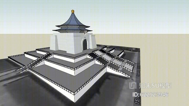 中正纪念堂蒋介石纪念堂SU模型下载【ID:622023946】