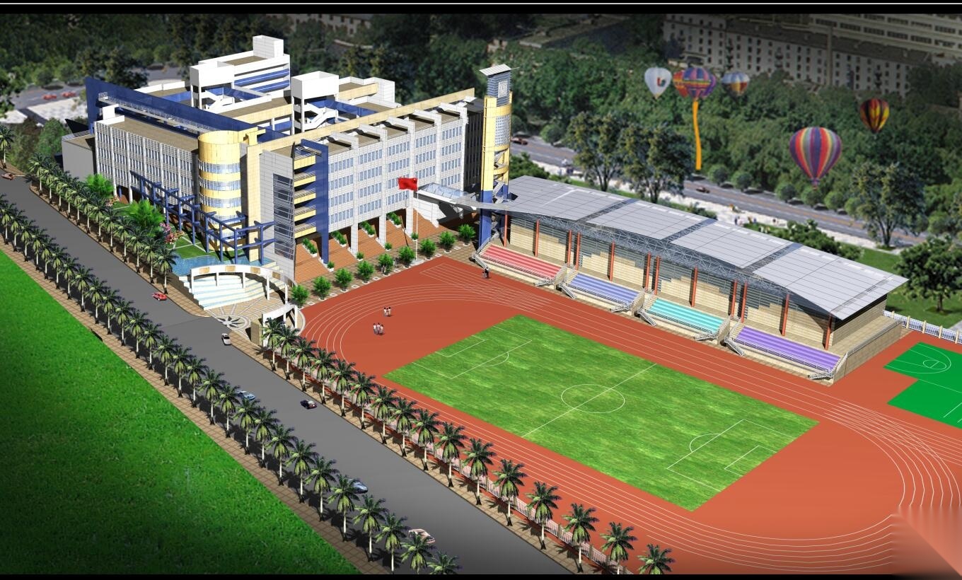皇岗小学效果图cad施工图下载【ID:151559109】
