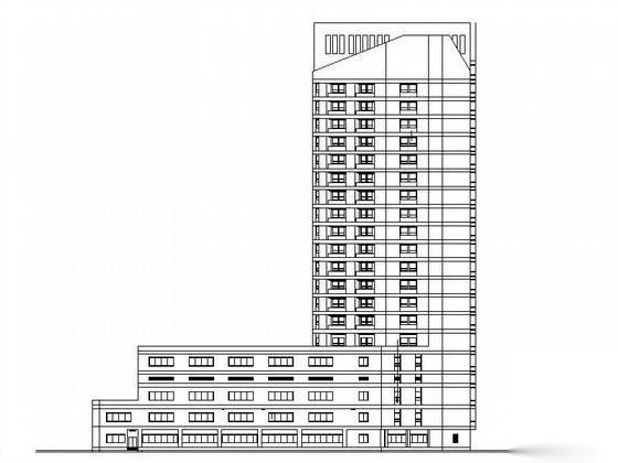 [东阳]某十九层医院大楼建筑设计方案cad施工图下载【ID:166431138】