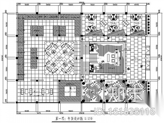 [浙江]某办公楼设计装修图施工图下载【ID:161838116】