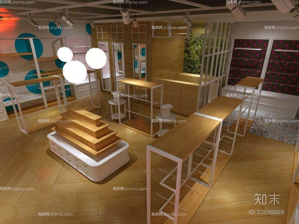 美式田园商场展区3D模型下载【ID:33898605】