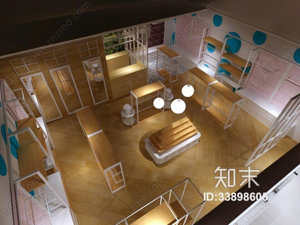 美式田园商场展区3D模型下载【ID:33898605】