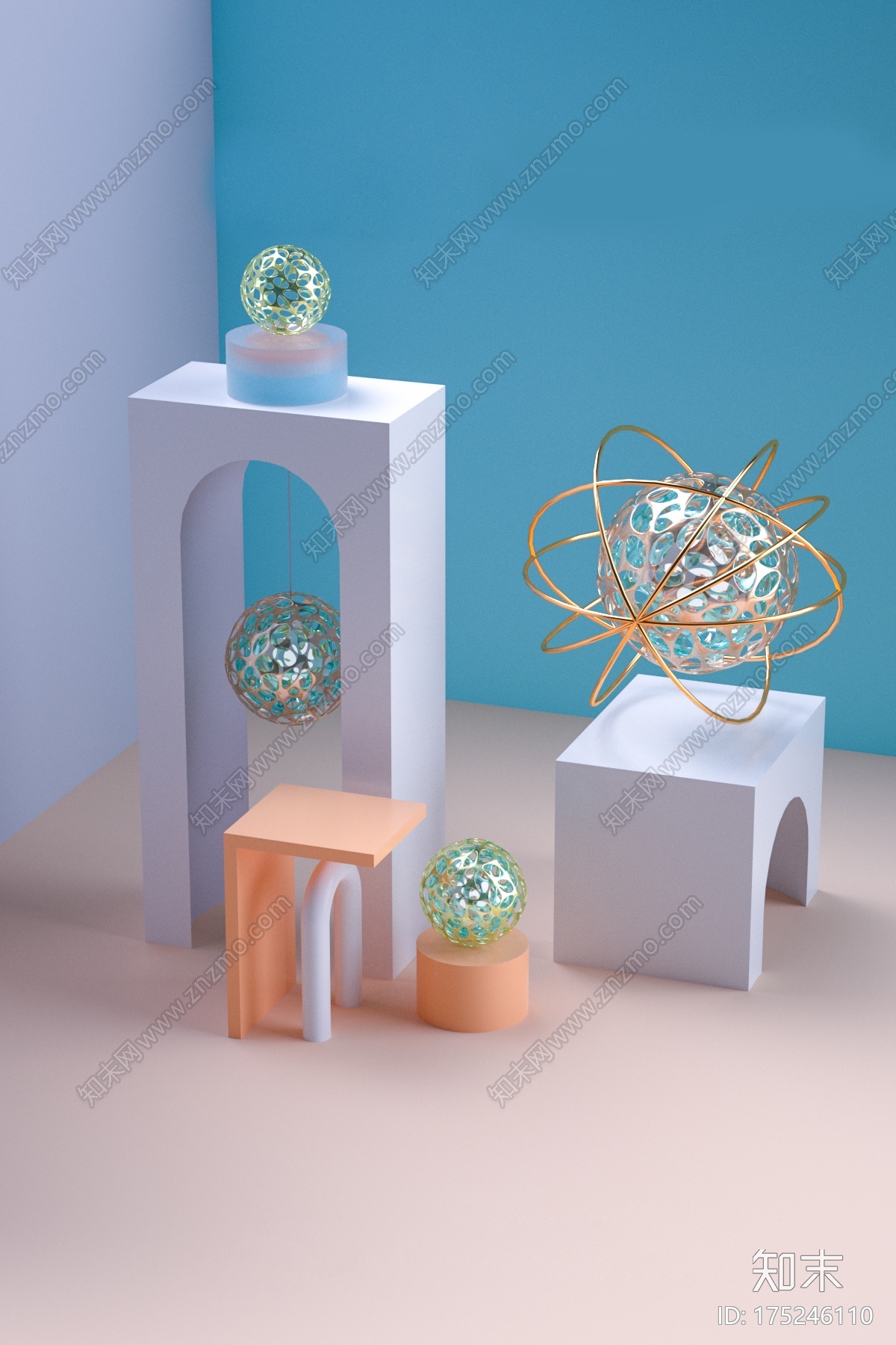 几何结构造型CG模型下载【ID:175246110】