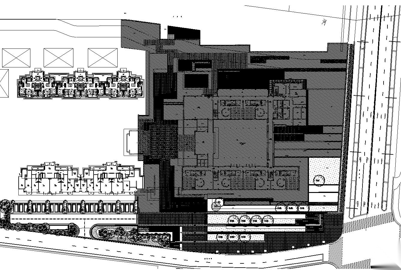 [上海]青浦徐泾万科天空之城居住区红线外景观施工图设...施工图下载【ID:161069119】