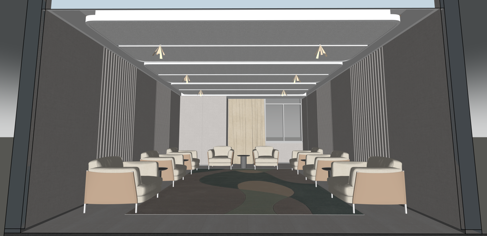 现代接待室SU模型下载【ID:1216022454】
