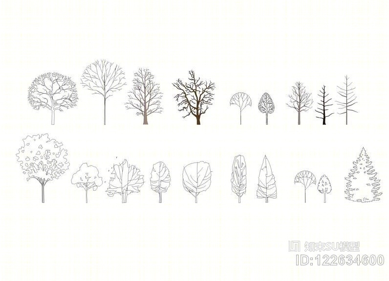 枯枝树SU模型下载【ID:122634600】