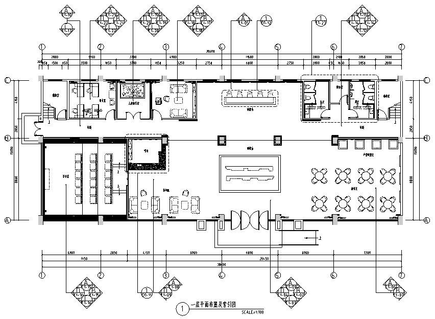 新新水岸帝景国际星城售楼处空间设计施工图cad施工图下载【ID:161716166】