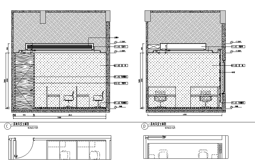 新新水岸帝景国际星城售楼处空间设计施工图cad施工图下载【ID:161716166】