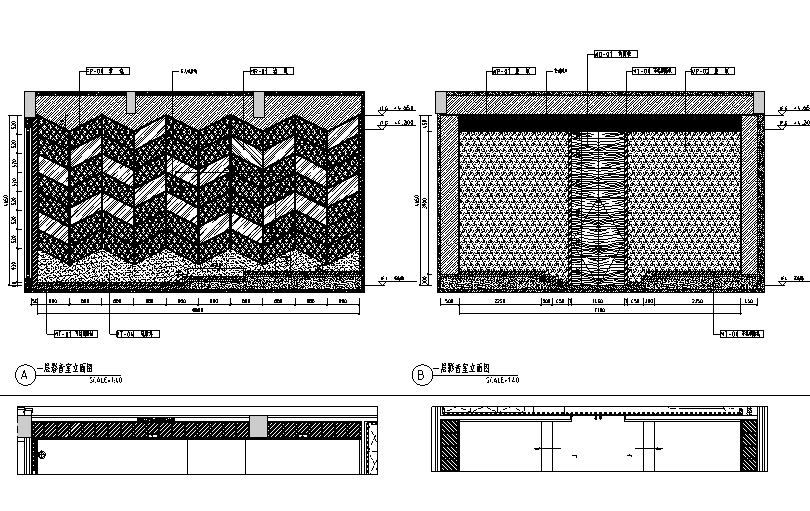 新新水岸帝景国际星城售楼处空间设计施工图cad施工图下载【ID:161716166】