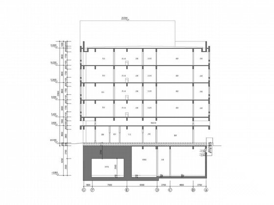 [金华]某医院综合病房大楼建筑、结构施工图cad施工图下载【ID:166062152】