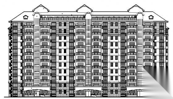 某十一层住宅楼建筑方案图cad施工图下载【ID:149850154】