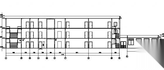 某三层教学楼建筑施工图cad施工图下载【ID:151576144】